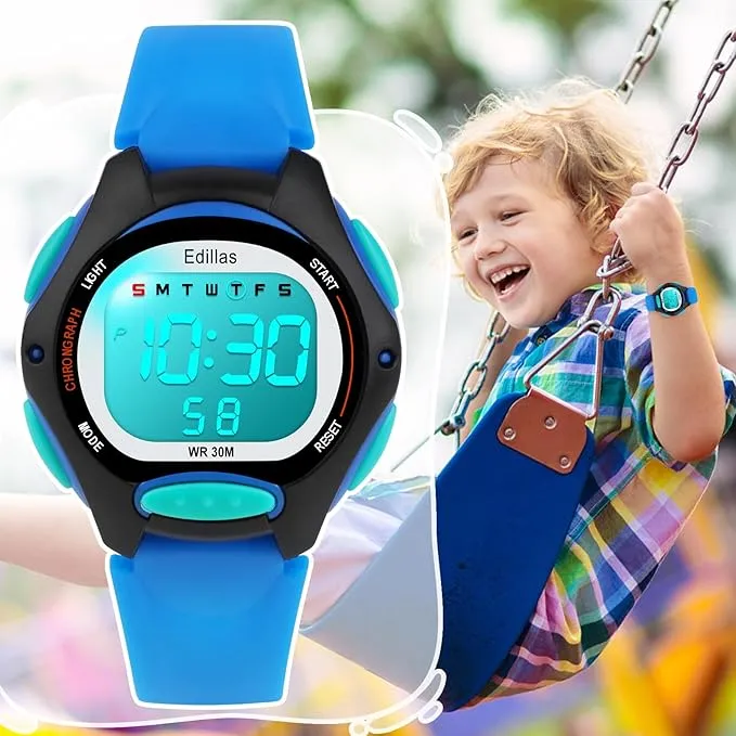 ✨ 🎁 Kids Digital Watch – 7 Color LED Lights & Waterproof Design 🎁 ✨