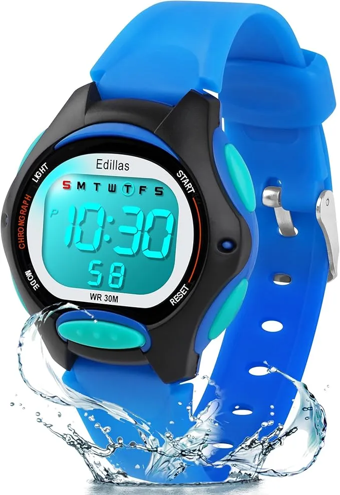 ✨ 🎁 Kids Digital Watch – 7 Color LED Lights & Waterproof Design 🎁 ✨