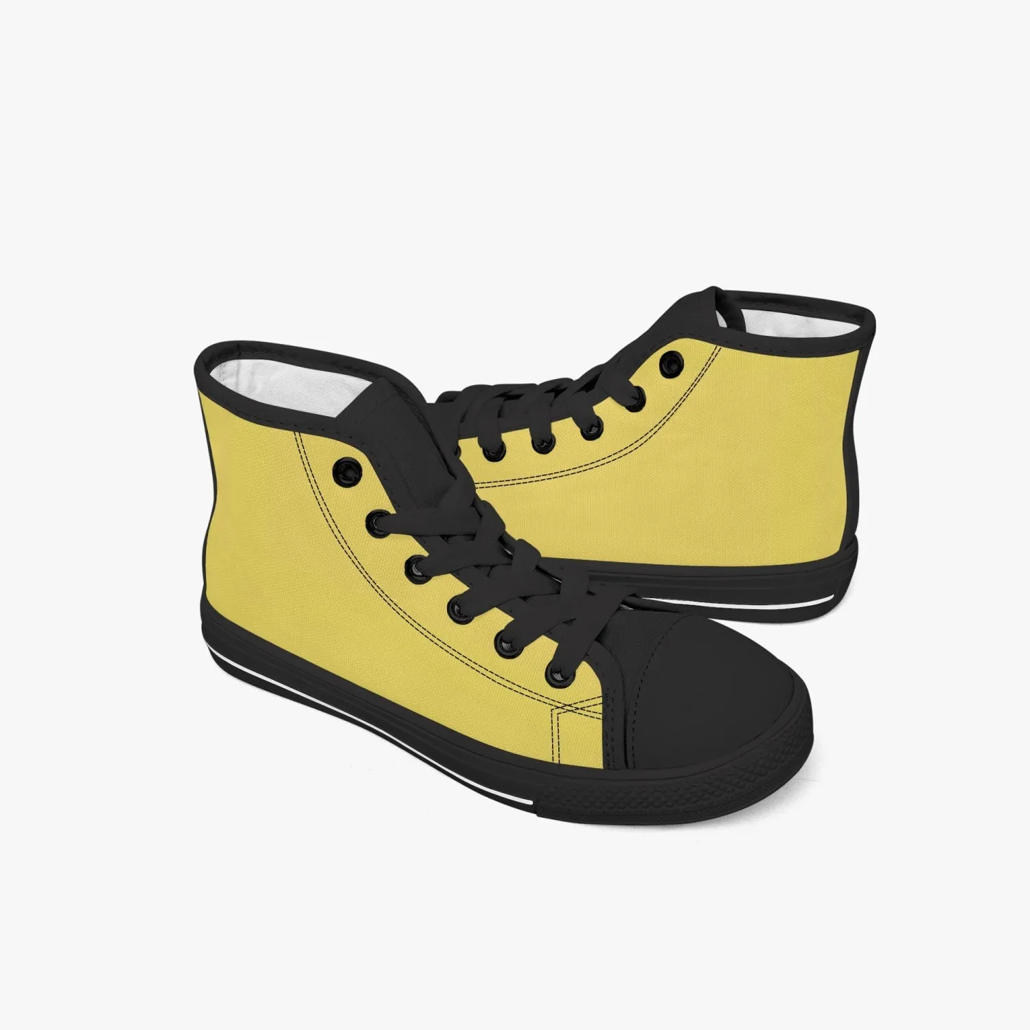 412. Kid’s High-Top Canvas Shoes-Black