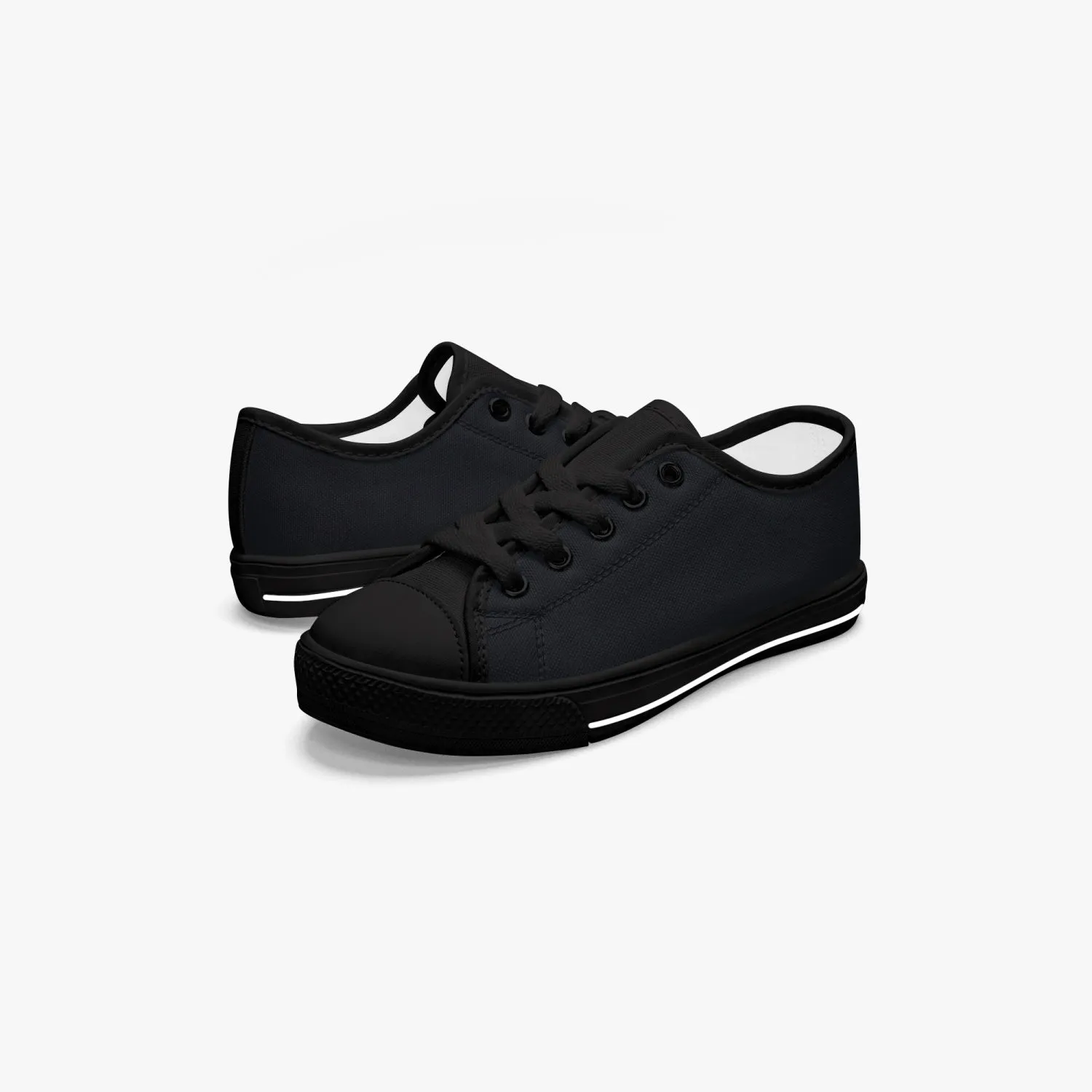 421.Kid’s Low-Top Canvas Shoes-Black