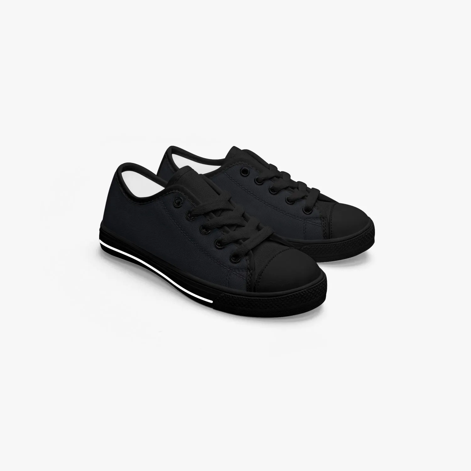 421.Kid’s Low-Top Canvas Shoes-Black