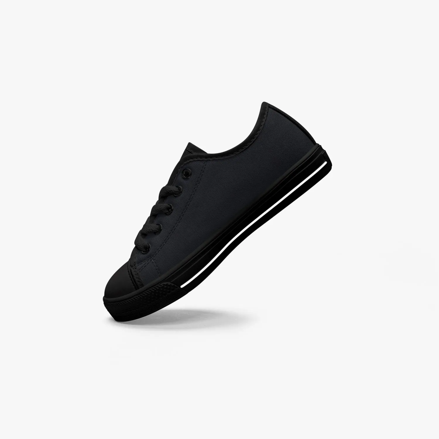 421.Kid’s Low-Top Canvas Shoes-Black