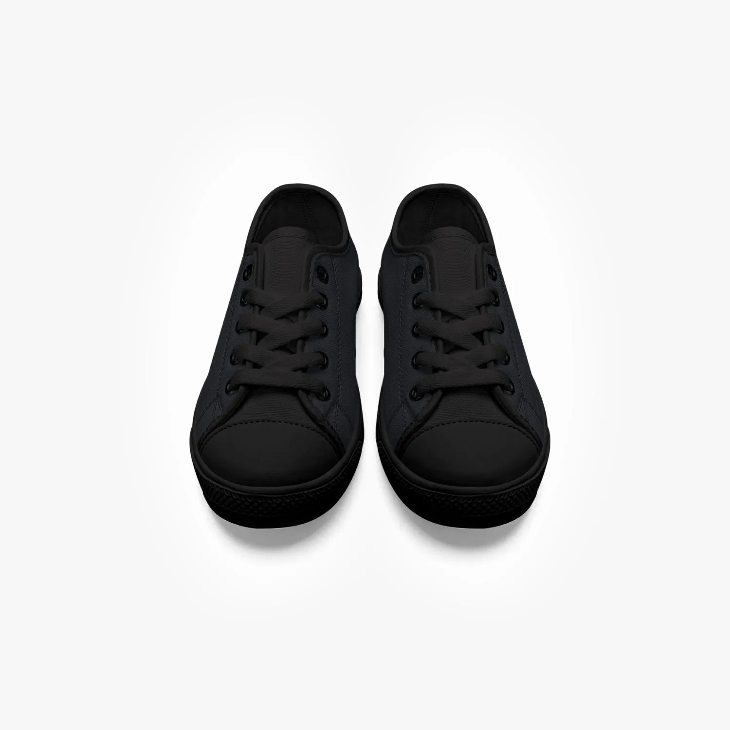 421.Kid’s Low-Top Canvas Shoes-Black