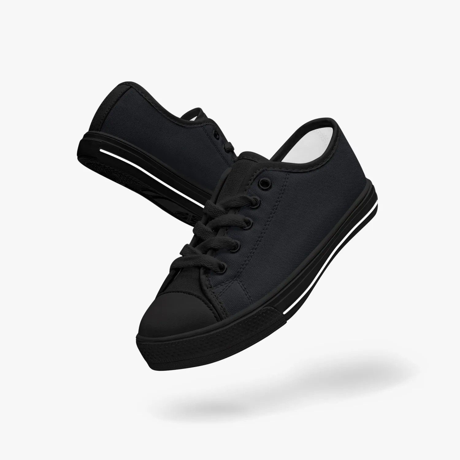 421.Kid’s Low-Top Canvas Shoes-Black