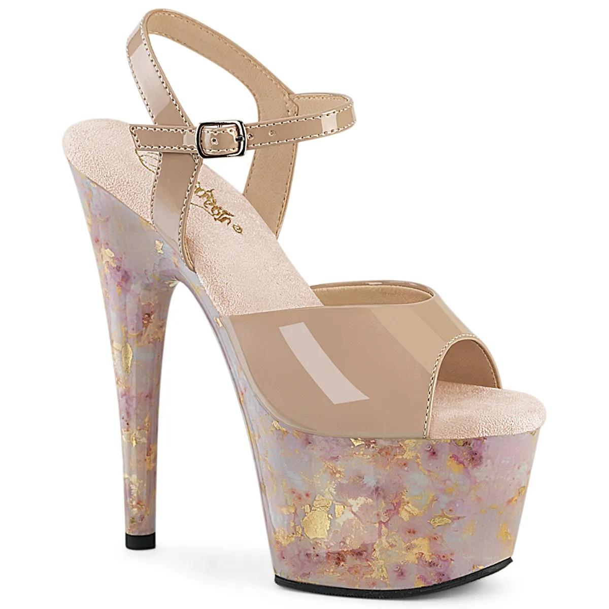 ADORE-709MB Rose Gold Ankle Strap Platform Sandal