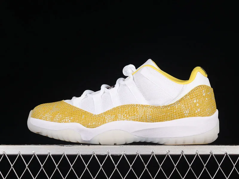 AIR JORDAN 11 LOW YELLOW SNAKESKIN WHITE