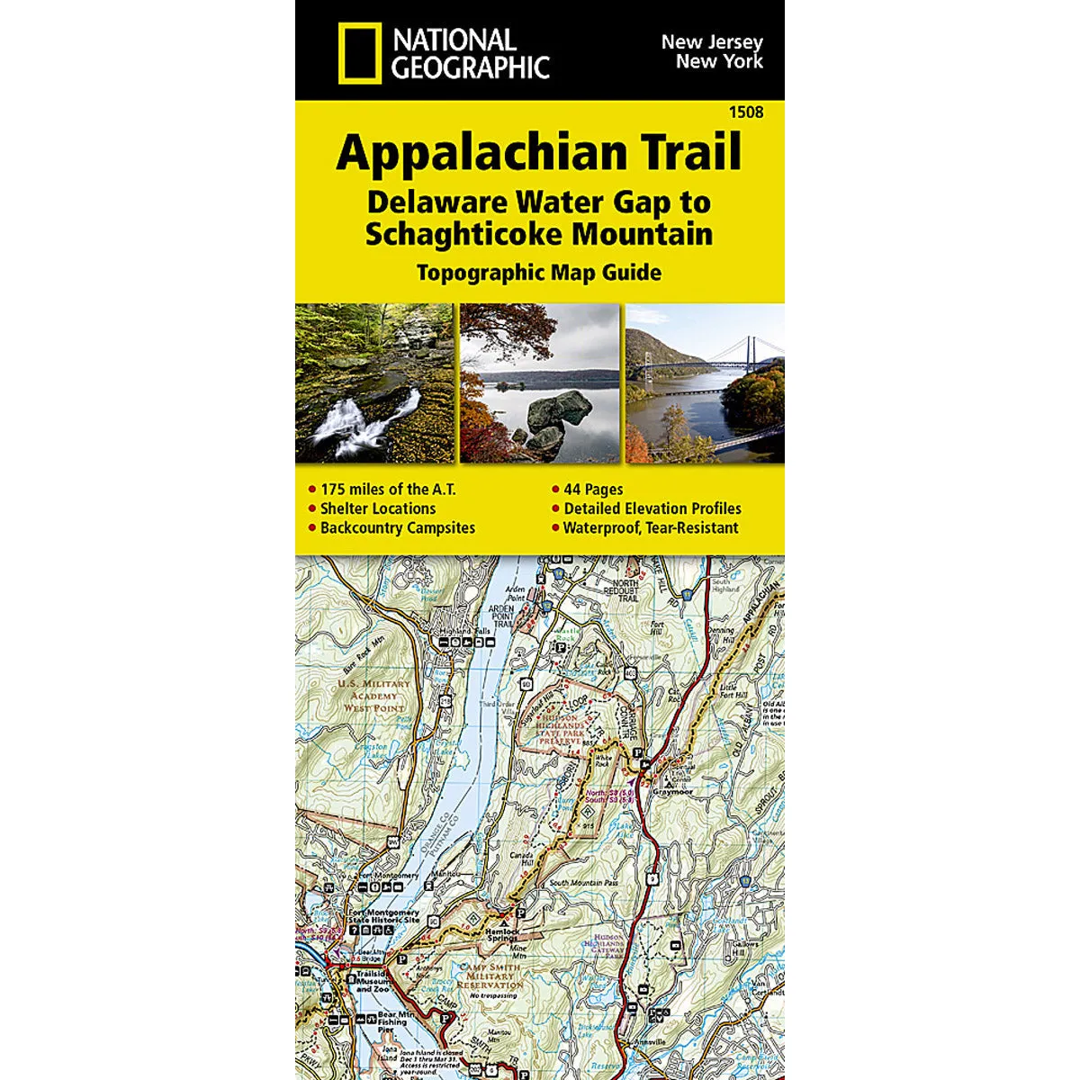 Appalachian Trail Map, Delaware Water Gap to Schaghticoke Mountain [NJ, NY]