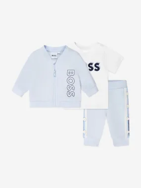 Baby Boys 3 Piece Tracksuit Set in Blue