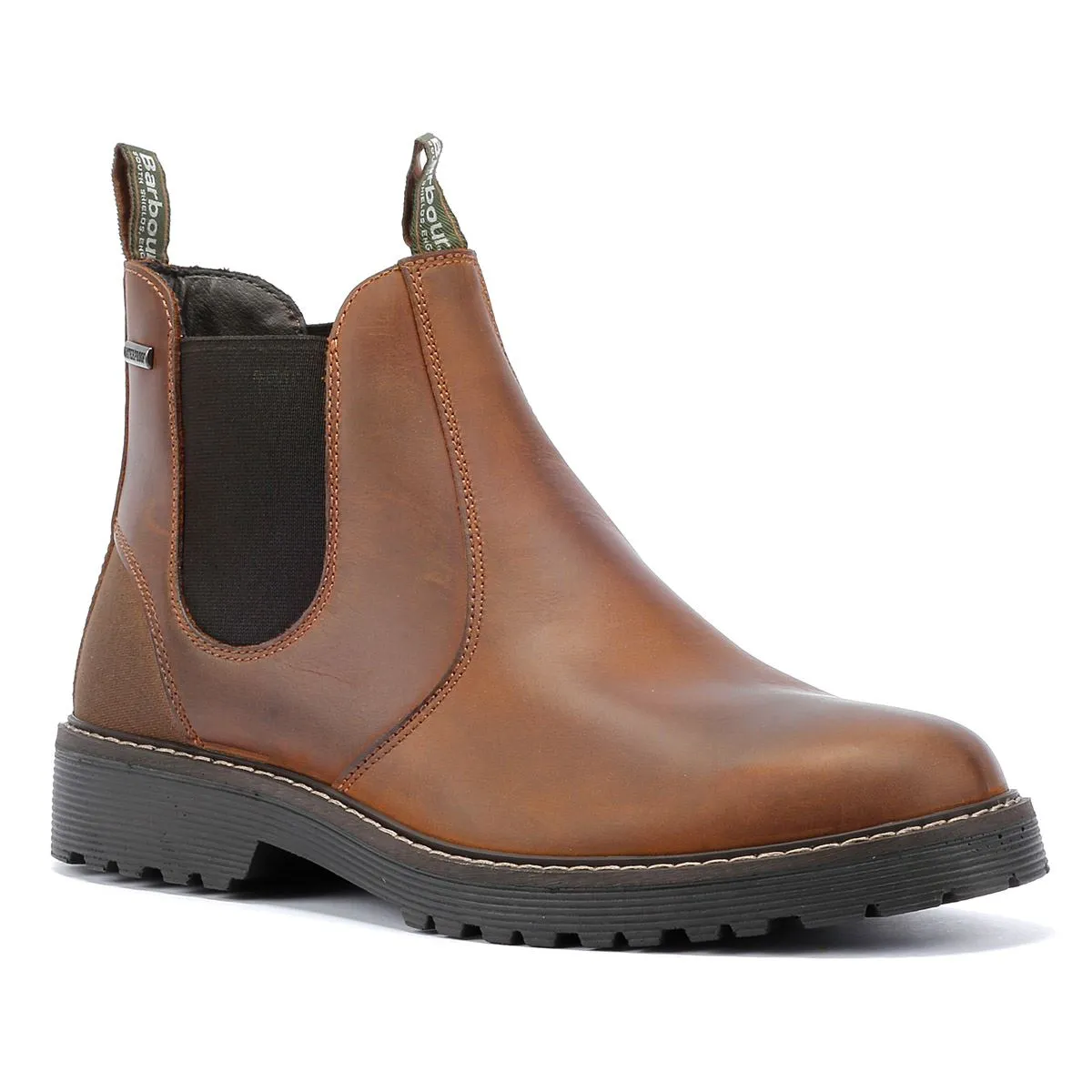 Barbour Patton Leather Men's Tan Chelsea Boots