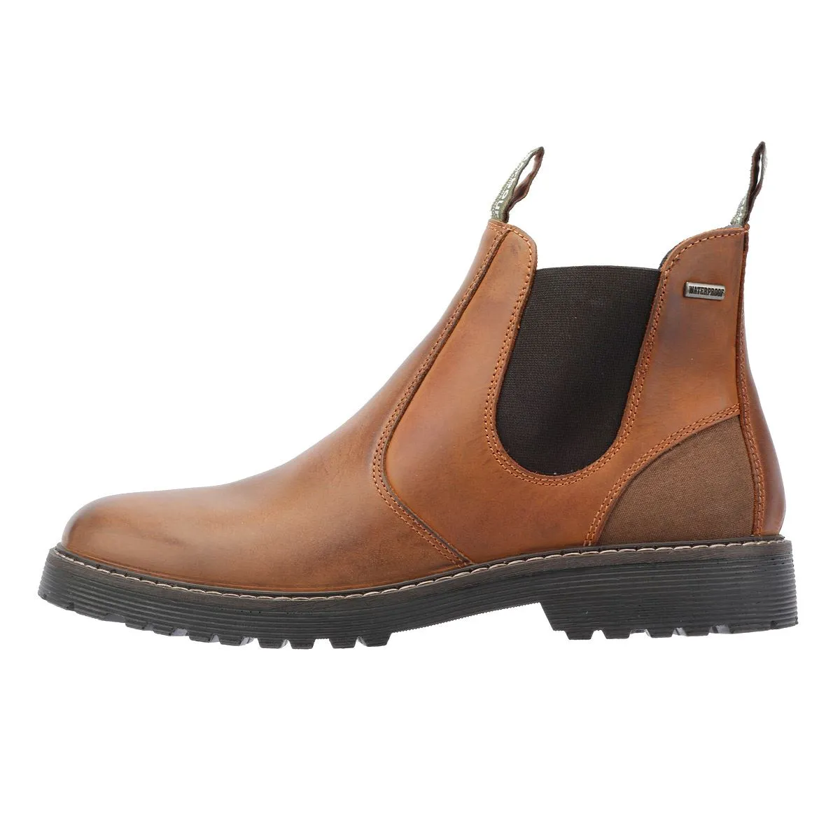 Barbour Patton Leather Men's Tan Chelsea Boots