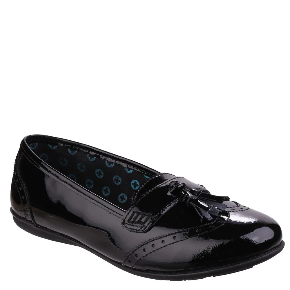 Black Esme Junior Patent School Shoes