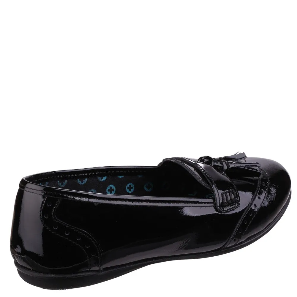 Black Esme Junior Patent School Shoes