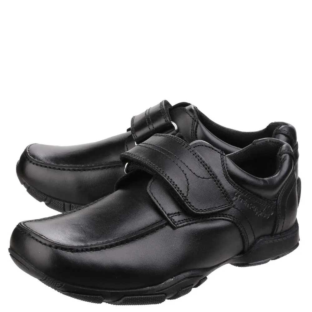 Black Freddy Single Fit Senior School Shoes