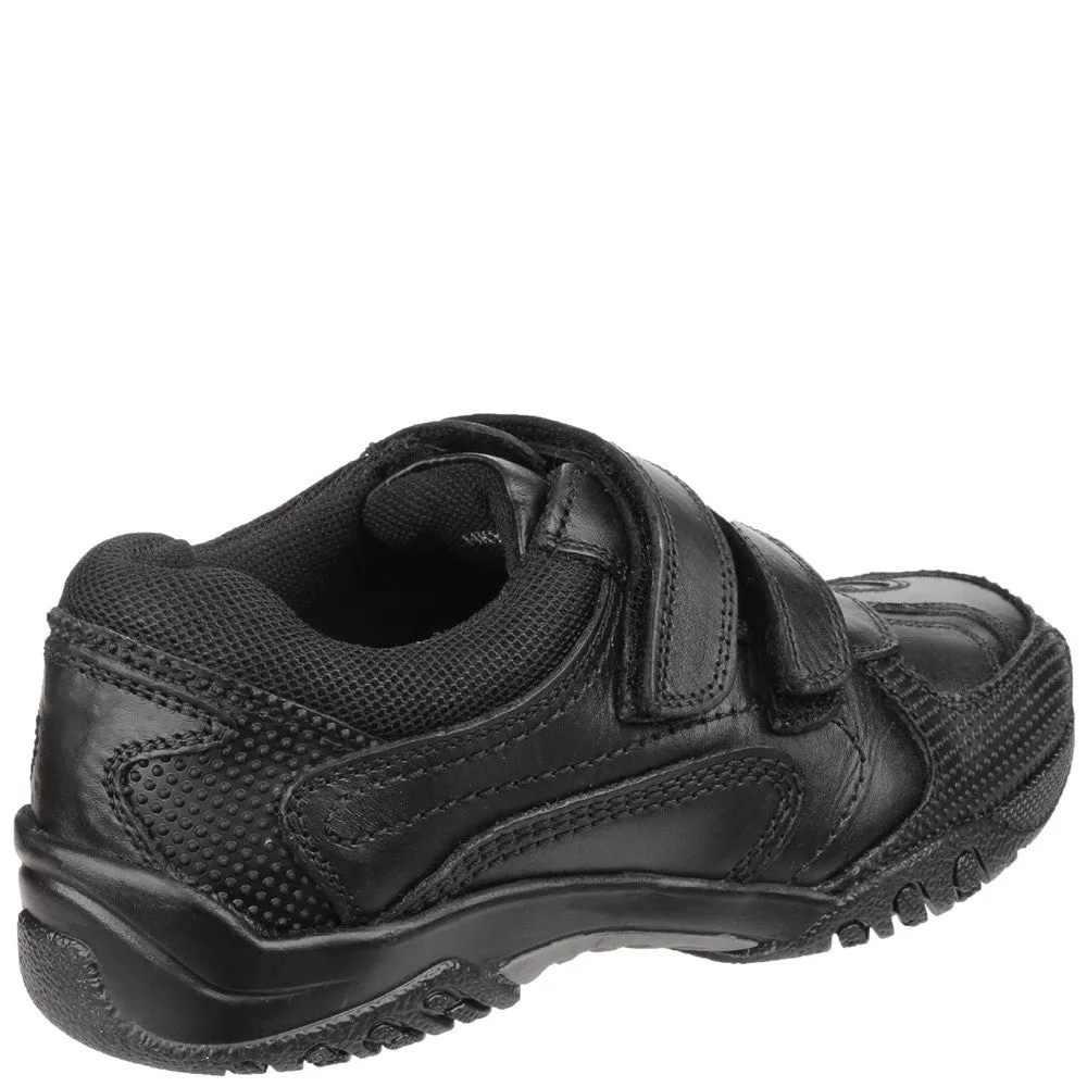 Black Jezza Junior School Shoes