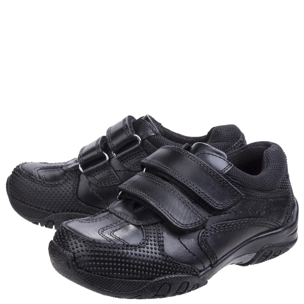 Black Jezza Senior School Shoes