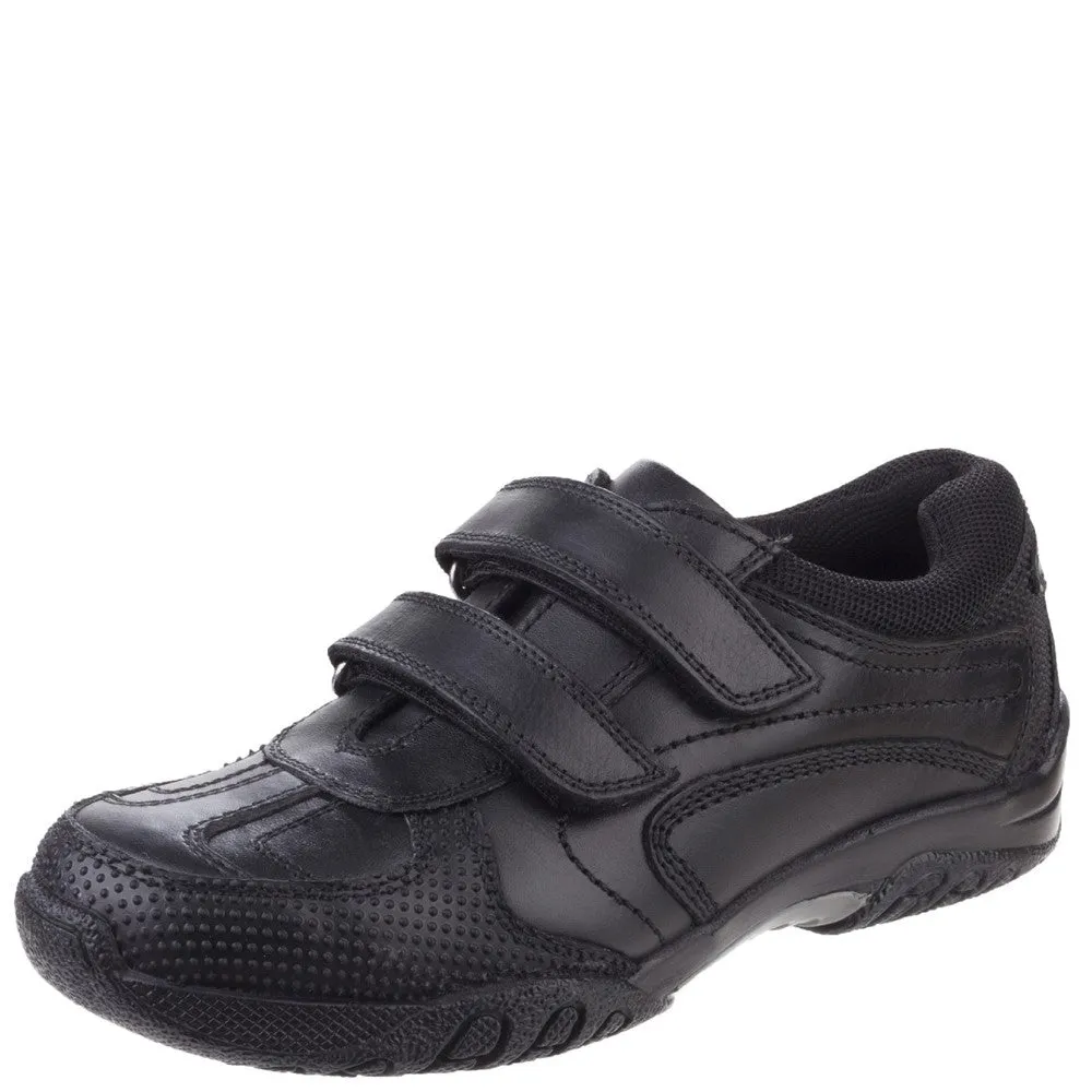 Black Jezza Senior School Shoes