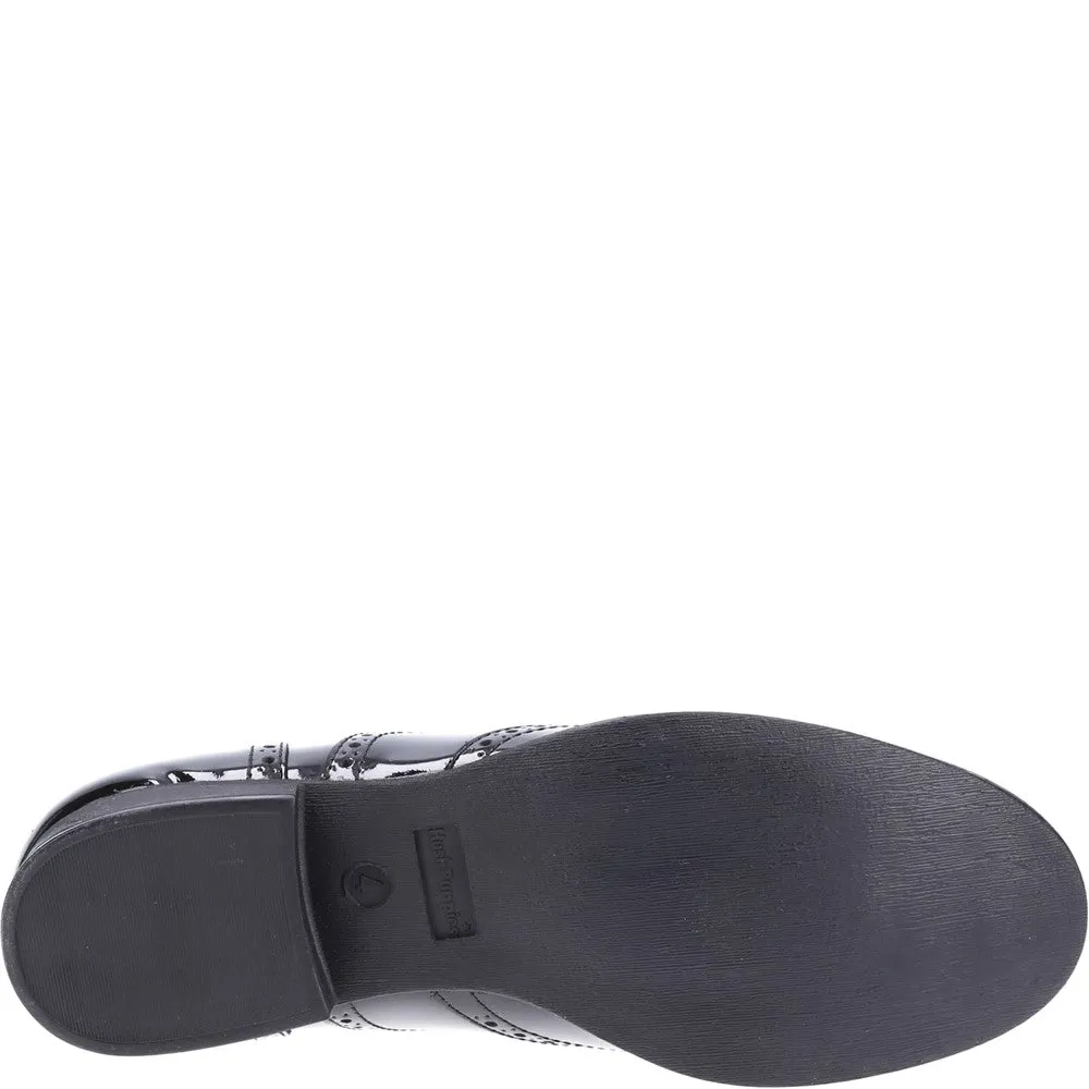 Black Kada Patent Junior School Shoes