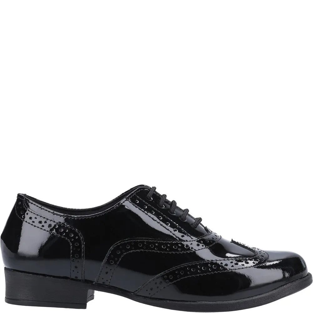 Black Kada Patent Junior School Shoes