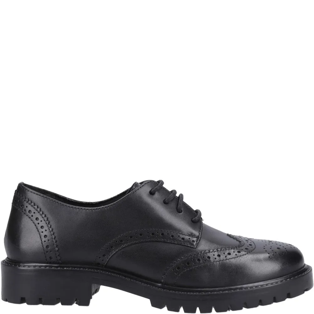 Black Lace Up Athena XL Senior School Shoes