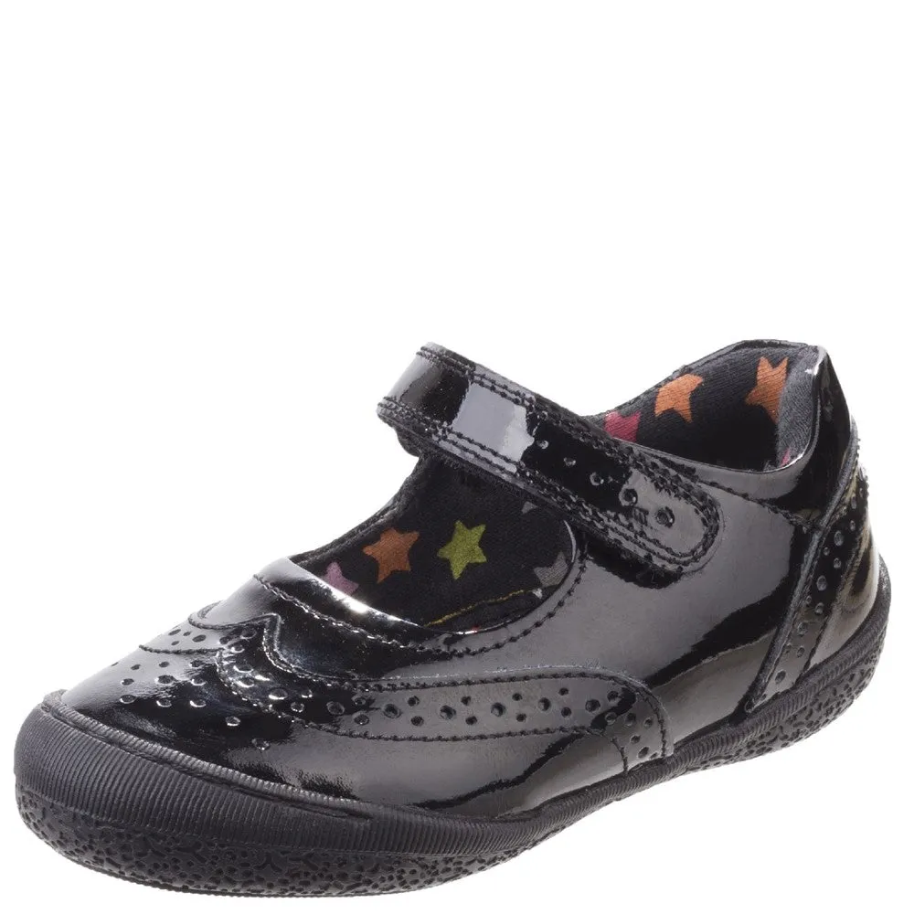 Black Patent Rina Patent Infant School Shoes