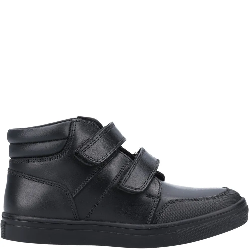 Black Seth Junior School Shoes