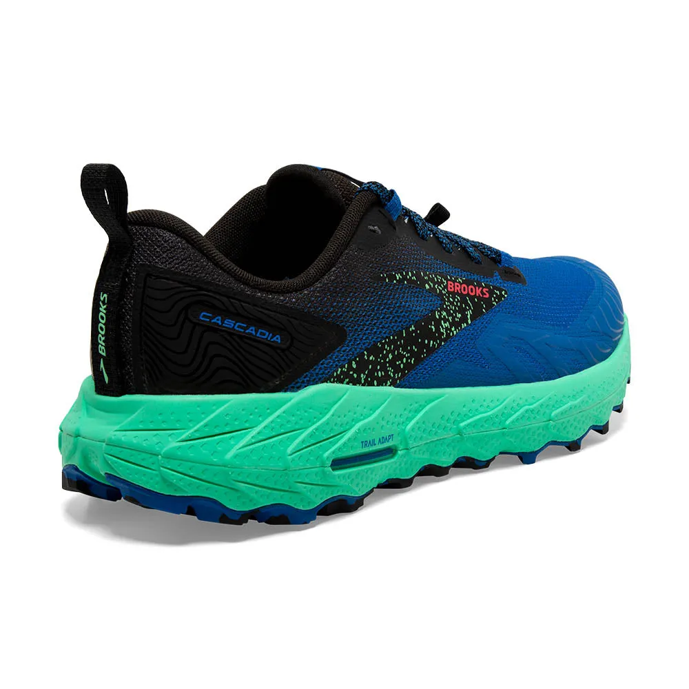 Brooks Cascadia 17 (Mens) - Victoria Blue/Black/Spring Bud