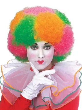 Clown Tri-Coloured Wig for Adults