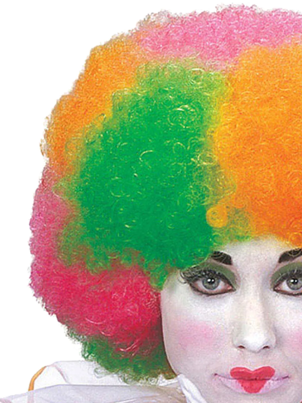 Clown Tri-Coloured Wig for Adults