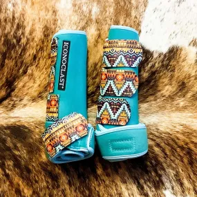 Desert Sunset Custom Aztec Leather Strap Iconoclast Boots