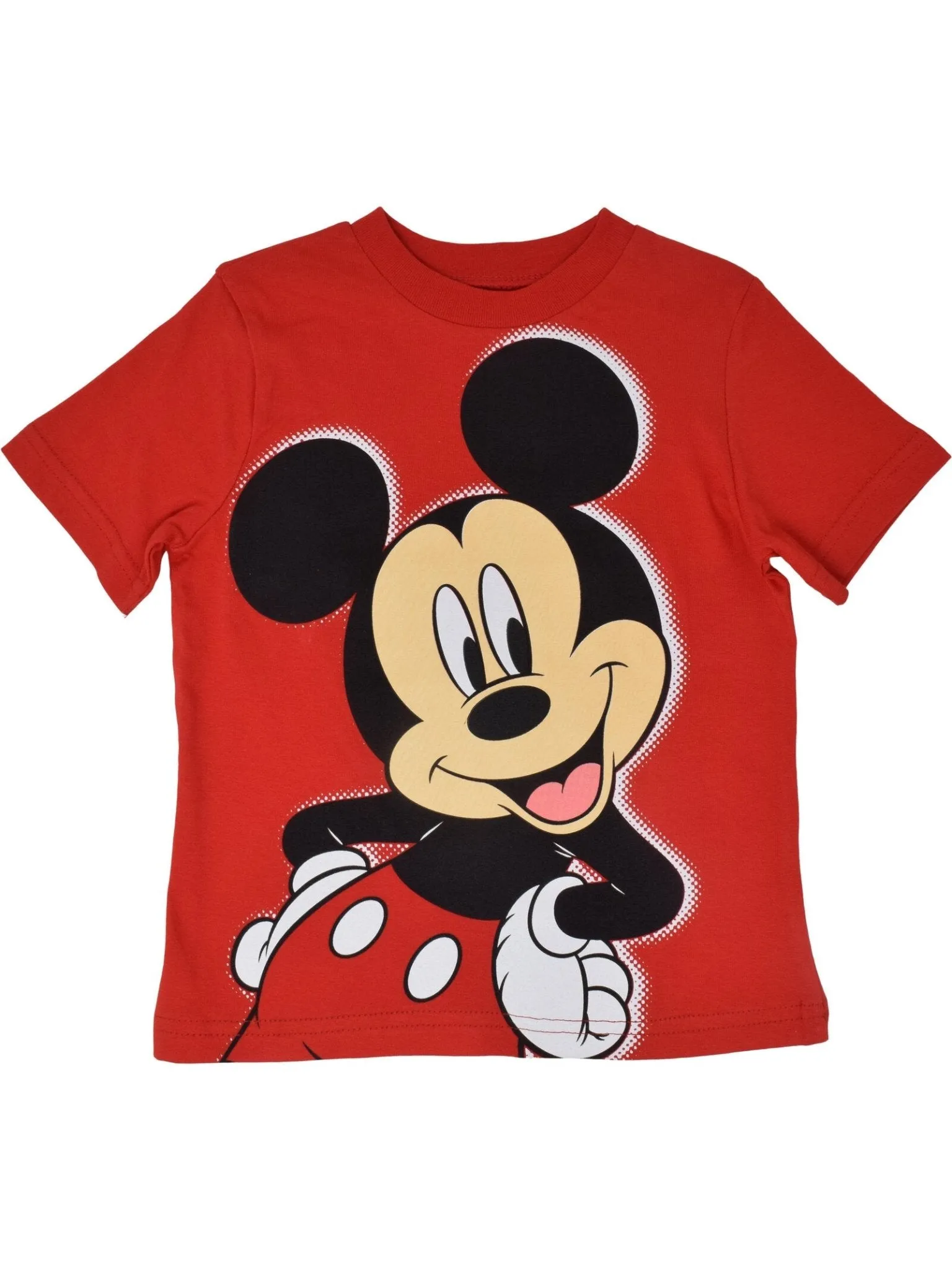 Disney Mickey Mouse Pullover T-Shirt and Mesh Shorts Outfit Set