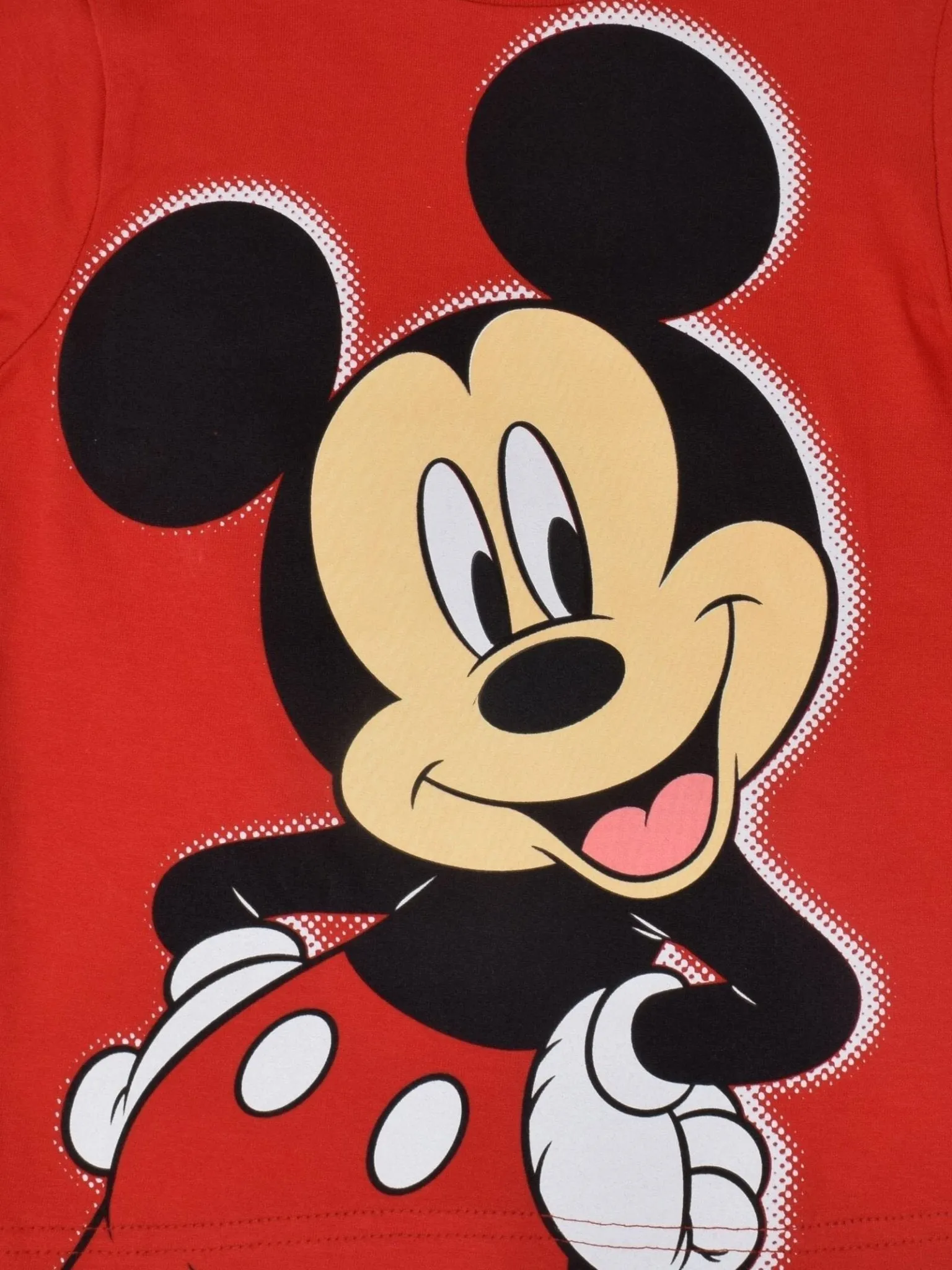 Disney Mickey Mouse Pullover T-Shirt and Mesh Shorts Outfit Set