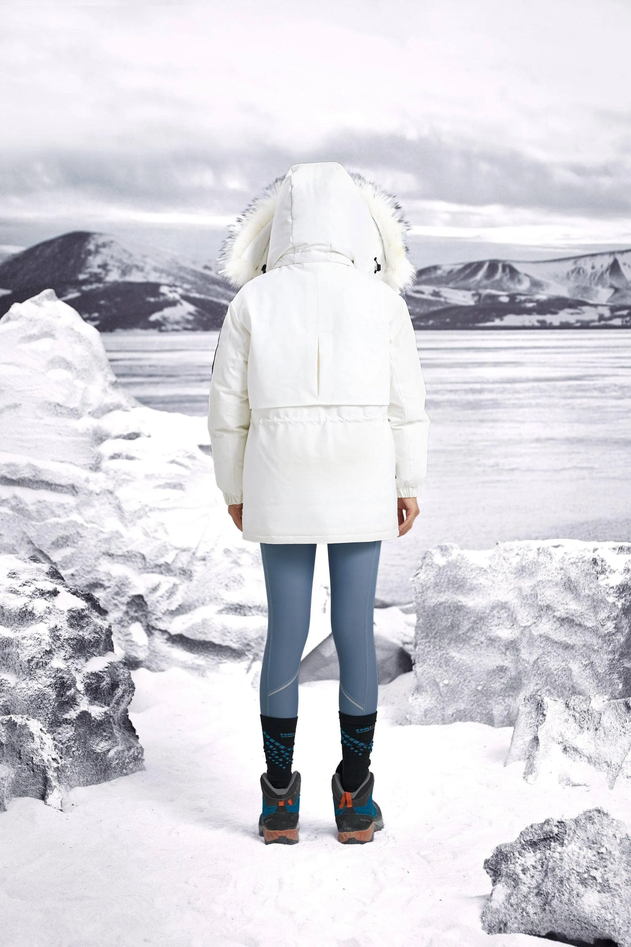 Goose Down Jacket with Detachable Hood