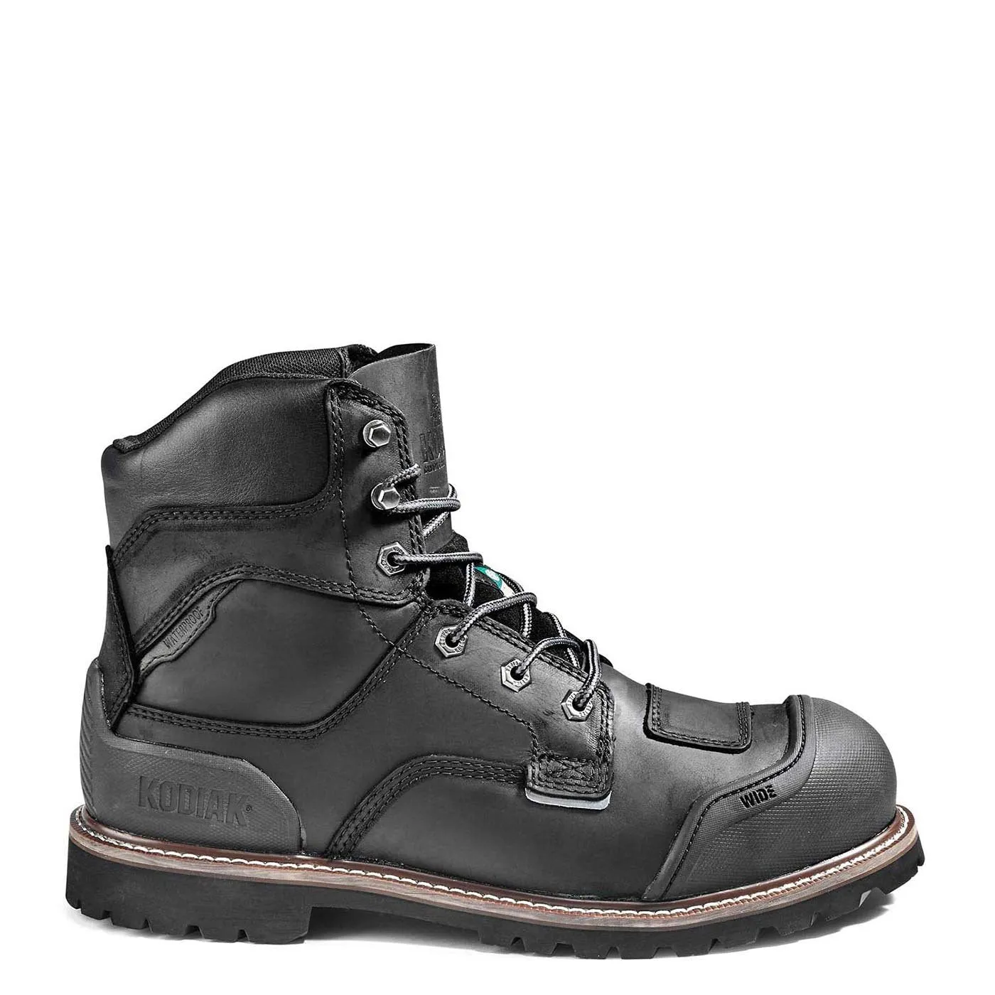 Kodiak Widebody Men's 6" Waterproof Composite Toe Work Boot KD0A4TGBBLK - Black