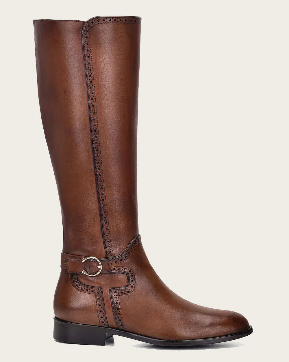 Riding style honey bovine boot