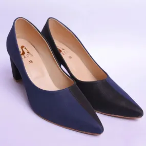 Two Hued Court Shoes Blue and Black