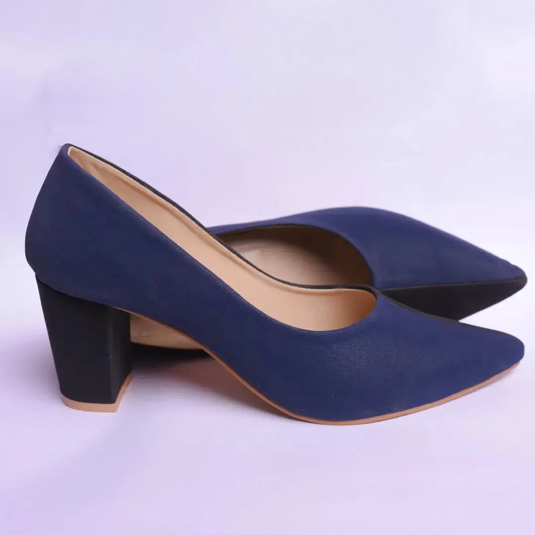 Two Hued Court Shoes Blue and Black