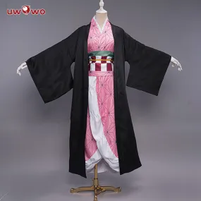 Uwowo Anime Nezuk Cosplay Kids Cosplay Cute Kimono Dress