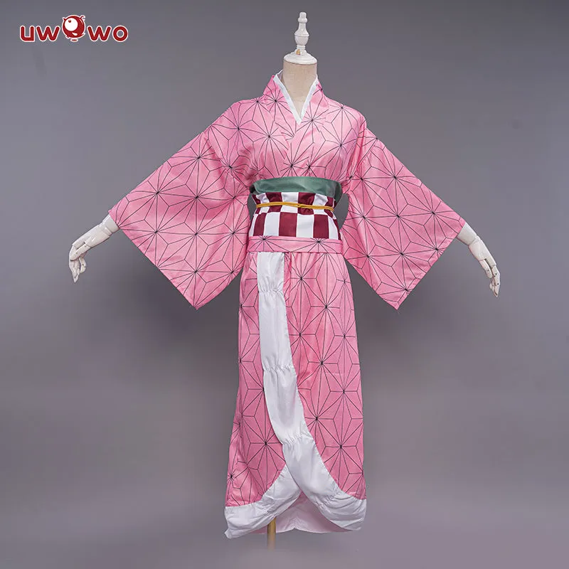 Uwowo Anime Nezuk Cosplay Kids Cosplay Cute Kimono Dress